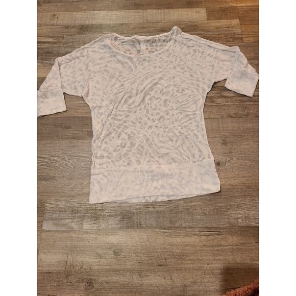 Ambiance apparel small womens white semi sheer blouse - Picture 2 of 6